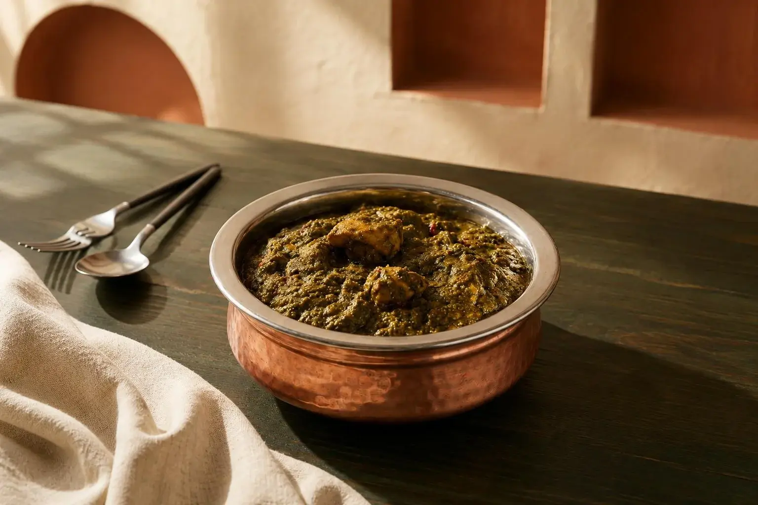 Saag Gosht (On the Bone or Boneless)